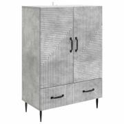 vidaXL Sideboard med låda Betonggrå 66 x 34,5 x 95 cm Konstruerat trä