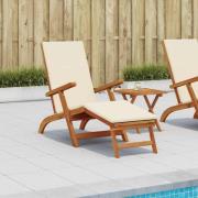 vidaXL Reclining och Fällbar Solstol 55 x 146 x 91 cm