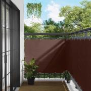vidaXL Balkong Skärm Brun 110 x 400 cm Oxford Tyg