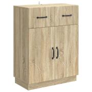 vidaXL Sideboard med låda Sonoma-ek 66 x 34,5 x 87 cm Konstruerat trä