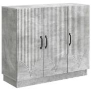 vidaXL Sideboard Betonggrå 89 x 34,5 x 77 cm Konstruerat trä
