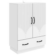 vidaXL Sideboard med låda Vit 66 x 34,5 x 92 cm Konstruerat trä