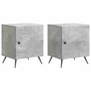 vidaXL Nattduksbord 2 pcs Betonggrå 43 x 34,5 x 50 cm Konstruerat trä