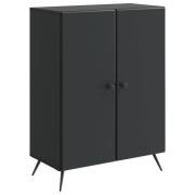 vidaXL Sideboard Svart 66 x 34,5 x 90 cm Konstruerat trä