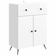 vidaXL Sideboard Vit högglans 66 x 34,5 x 90 cm Konstruerat trä