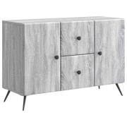 vidaXL Sideboard Grå sonoma-ek 89 x 34,5 x 60 cm Konstruerat trä