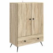 vidaXL Sideboard med låda Sonoma-ek 66 x 34,5 x 95 cm Konstruerat trä