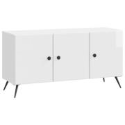 vidaXL TV-skåp Vit högglans 99 x 34,5 x 50 cm Konstruerat trä