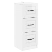 vidaXL Lådans skåp Vit högglans 33 x 34,5 x 87 cm Konstruerat trä