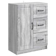 vidaXL Sideboard Grå sonoma-ek 66 x 34,5 x 87 cm Konstruerat trä