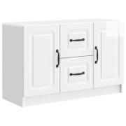 vidaXL Sideboard Vit högglans 89 x 34,5 x 57 cm Konstruerat trä