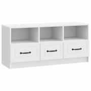 vidaXL TV-skåp med låda Vit 102 x 34,5 x 47 cm Konstruerat trä