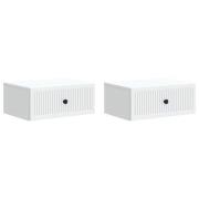 vidaXL Nattduksbord 2 pcs Vit 49 x 34,5 x 20 cm Konstruerat trä