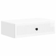 vidaXL Väggmonterad sidobord Vit högglans 59 x 34,5 x 17 cm