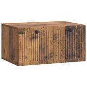 vidaXL Väggmonterad TV-bänk Väggmonterad Gammalt trä 59,5 x 41 x 30 cm