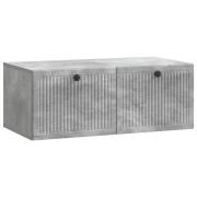 vidaXL Väggmonterad TV-bänk Väggmonterad Betonggrå 78,5 x 41 x 30 cm