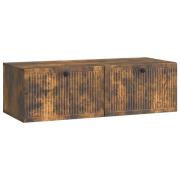 vidaXL Väggmonterad TV-bänk Rökt ek 98 x 41 x 30 cm Konstruerat trä