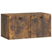 vidaXL Väggmonterad TV-bänk Rökt ek 59,5 x 31 x 30 cm Konstruerat trä