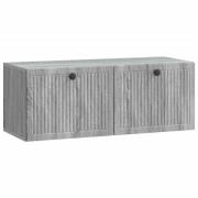 vidaXL Väggmonterad TV-bänk Grå sonoma-ek 78,5 x 31 x 30 cm