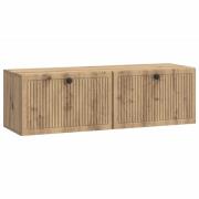 vidaXL Väggmonterad TV-bänk Artisan-ek 98 x 31 x 30 cm Konstruerat trä