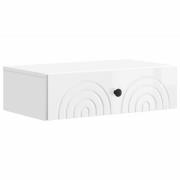 vidaXL Väggmonterad sidobord Vit högglans 59 x 34,5 x 17 cm