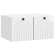 vidaXL Väggmonterad TV-bänk Vit högglans 59,5 x 41 x 30 cm