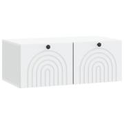 vidaXL Väggmonterad TV-bänk Vit 78,5 x 41 x 30 cm Konstruerat trä