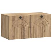 vidaXL Väggmonterad TV-bänk Väggmonterad Artisan-ek 59,5 x 31 x 30 cm