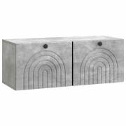vidaXL Väggmonterad TV-bänk Väggmonterad Betonggrå 78,5 x 31 x 30 cm