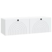 vidaXL Väggmonterad TV-bänk Vit 98 x 31 x 30 cm Konstruerat trä