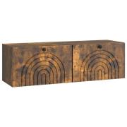 vidaXL Väggmonterad TV-bänk Rökt ek 98 x 31 x 30 cm Konstruerat trä