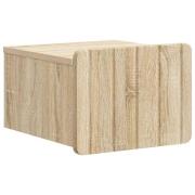 vidaXL Väggmonterat Sängbord med låda Sonoma-ek 33 x 34,5 x 24 cm