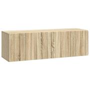 vidaXL Väggmonterad TV-bänk Sonoma-ek 98 x 31 x 30 cm Konstruerat trä