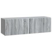 vidaXL Väggmonterad TV-bänk Väggmonterad Grå sonoma-ek 98 x 31 x 30 cm