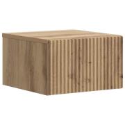 vidaXL Väggmonterat Sängbord med låda Artisan-ek 33 x 34,5 x 20 cm