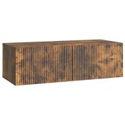 vidaXL Väggmonterad TV-bänk Rökt ek 98 x 41 x 30 cm Konstruerat trä