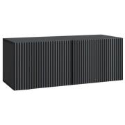 vidaXL Väggmonterad TV-bänk Svart 78,5 x 31 x 30 cm Konstruerat trä