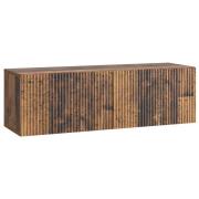 vidaXL Väggmonterad TV-bänk Väggmonterad Gammalt trä 98 x 31 x 30 cm