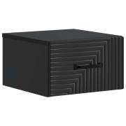 vidaXL Väggmonterat Sängbord Svart 34,5 x 33 x 20 cm Konstruerat trä