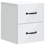 vidaXL Väggmonterat Sängbord Vit 34,5 x 33 x 40 cm Konstruerat trä