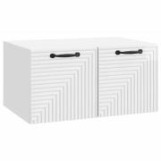 vidaXL Väggmonterad TV-bänk Vit högglans 59,5 x 41 x 30 cm