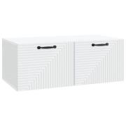 vidaXL Väggmonterad TV-bänk Vit 78,5 x 41 x 30 cm Konstruerat trä