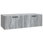 vidaXL Väggmonterad TV-bänk Väggmonterad Grå sonoma-ek 98 x 41 x 30 cm