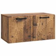 vidaXL Väggmonterad TV-bänk Väggmonterad Gammalt trä 59,5 x 31 x 30 cm