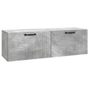 vidaXL Väggmonterad TV-bänk Betonggrå 98 x 31 x 30 cm Konstruerat trä