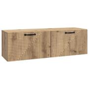 vidaXL Väggmonterad TV-bänk Artisan-ek 98 x 31 x 30 cm Konstruerat trä
