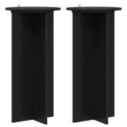 vidaXL Växtställ 2 pcs Svart 40 x 40 x 80 cm Konstruerat trä