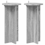 vidaXL Växtställ 2 pcs Grå sonoma-ek 29,5 x 29,5 x 60 cm