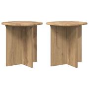 vidaXL Växtställ 2 pcs Artisan-ek 40 x 40 x 40 cm Konstruerat trä