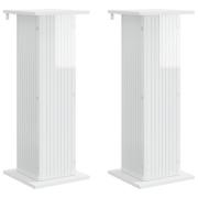 vidaXL Växtställ 2 pcs Vit högglans 30,5 x 30 x 80,5 cm